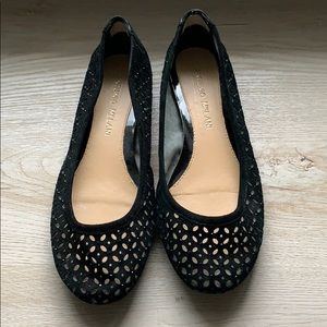 Antonio Melani black suede flats